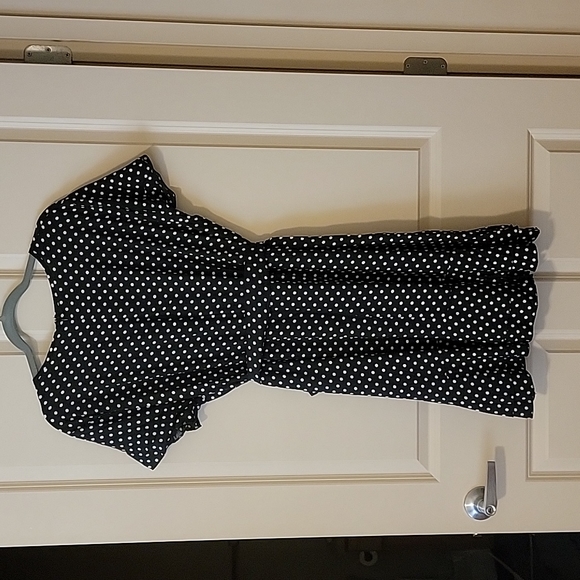 NEW! Women's Black Polka Dot Dress size XL - Picture 6 of 6